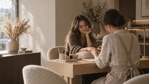 Manicure with coffee